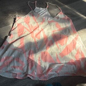NWOT Pink and White Strappy Tank Top